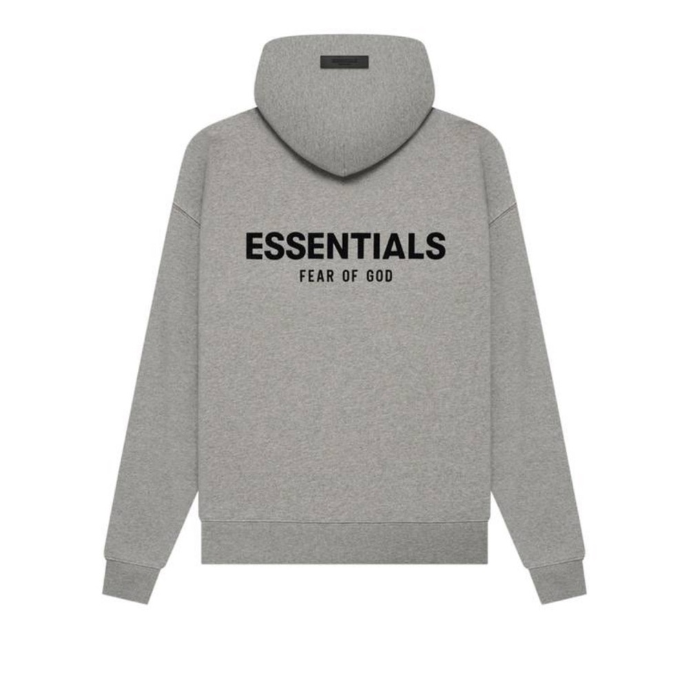 NWT Dark oatmeal Essential Fear Of God Hoodie. - Picture 2 of 7